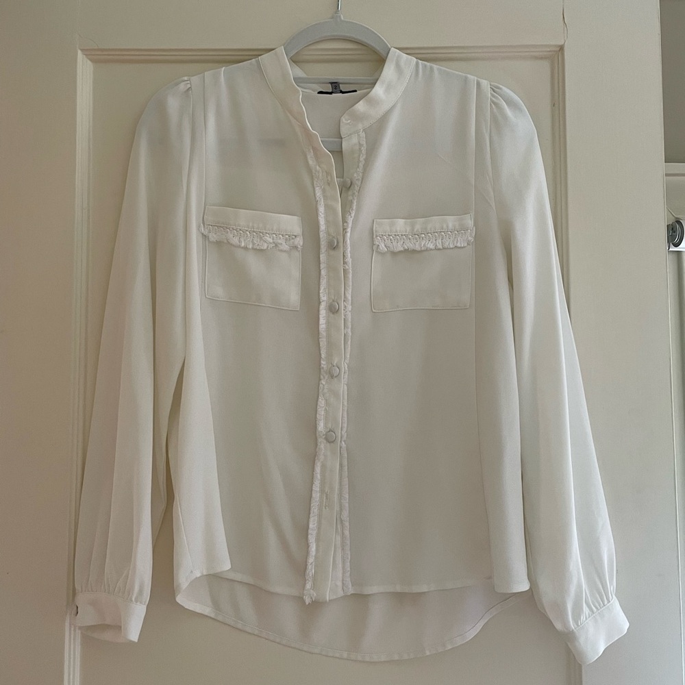 Sister Jane Sheer Button Front Shirt